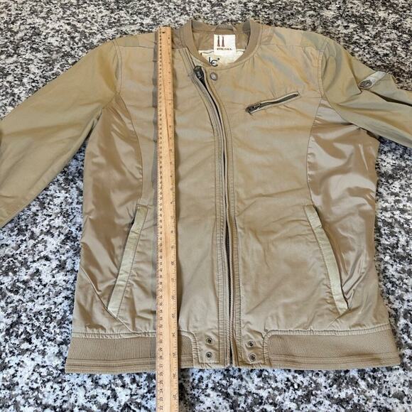 Diesel Vintage Bomber Jacket Lightweight Khaki Tan Pig Leather Trim Men’s Medium - Picture 7 of 15